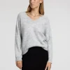 SELECTED V-RINGNING STICKAD TRÖJA Grey New