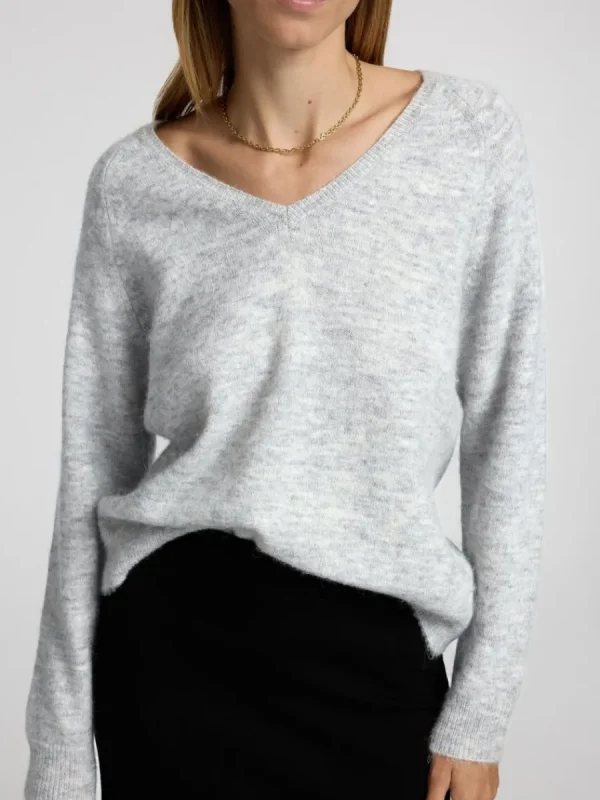SELECTED V-RINGNING STICKAD TRÖJA Grey New