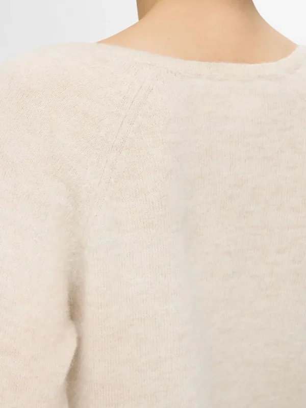 SELECTED V-RINGNING STICKAD TRÖJA Beige Best Sale