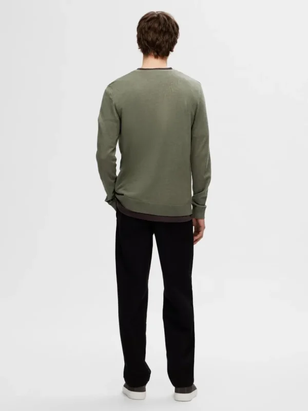 SELECTED V-RINGNING STICKAD TRÖJA Green Store