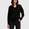 SELECTED V-RINGNING TRÖJA Black Clearance
