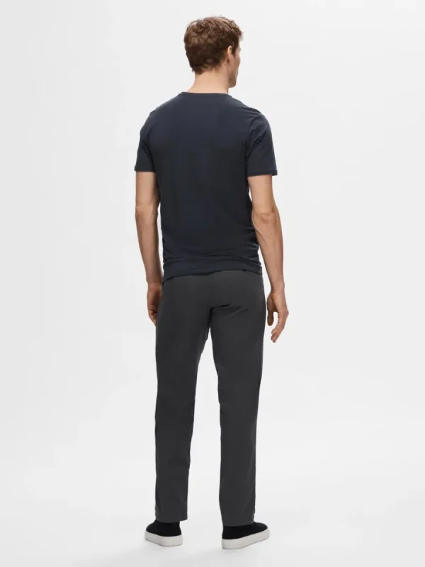 SELECTED V-RINGNING T-SHIRT Blue Flash Sale