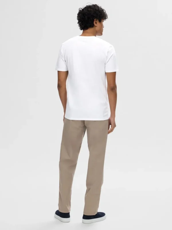 SELECTED V-RINGNING T-SHIRT White Discount