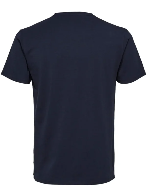 SELECTED V-RINGNING T-SHIRT Blue Flash Sale