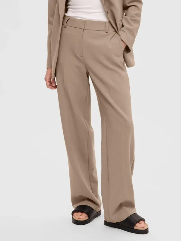 SELECTED VÄVD BYXOR Brown Best Sale