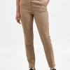 SELECTED VÄVD BYXOR Brown Hot