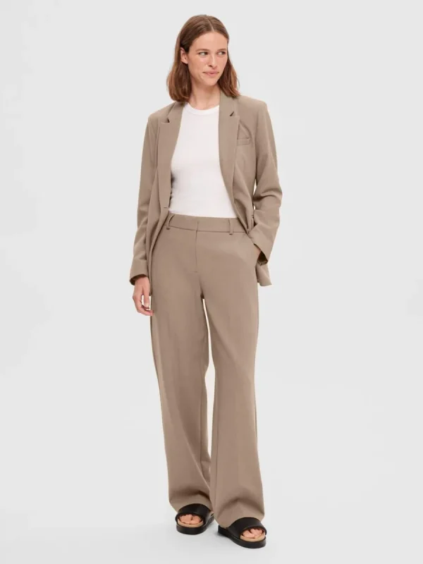 SELECTED VÄVD BYXOR Brown Best Sale
