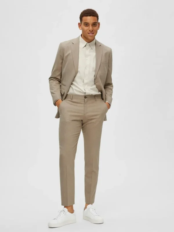SELECTED VÄVD BYXOR Beige Online
