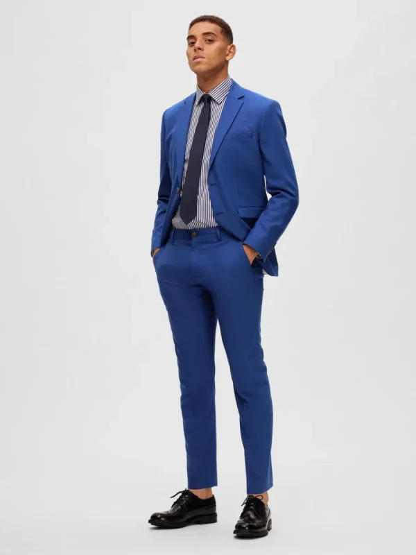 SELECTED VÄVD BYXOR Blue Clearance