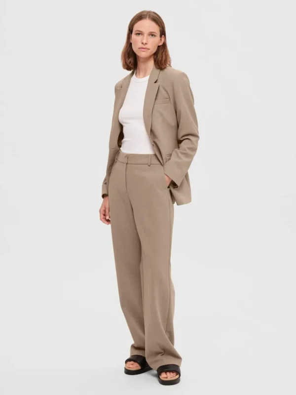 SELECTED VÄVD BYXOR Brown Best Sale