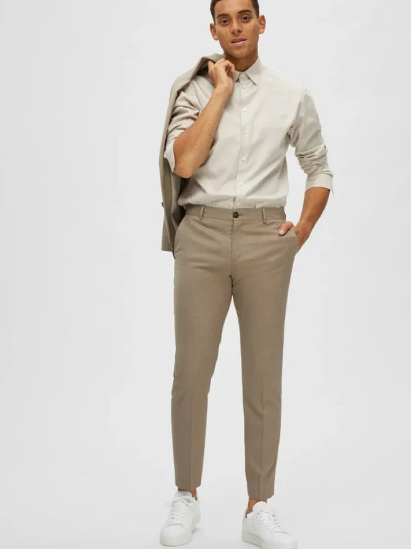 SELECTED VÄVD BYXOR Beige Online