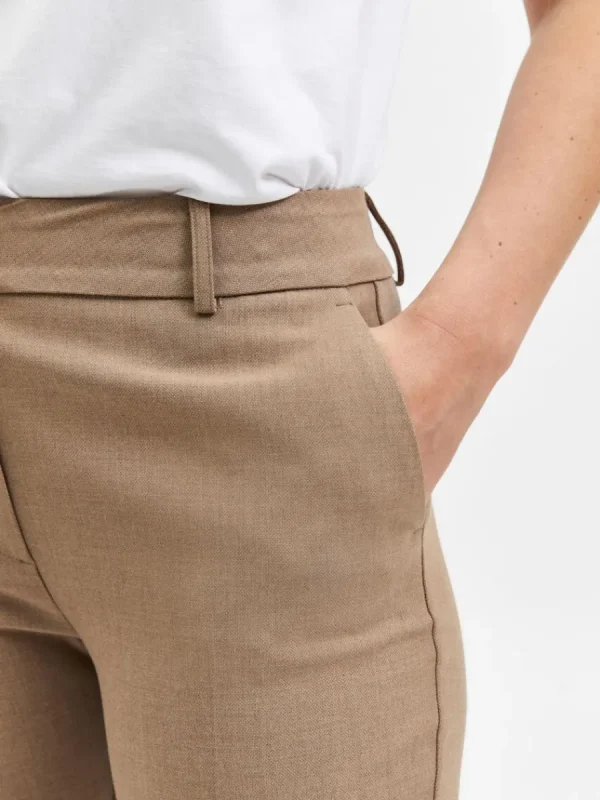 SELECTED VÄVD BYXOR Brown Hot