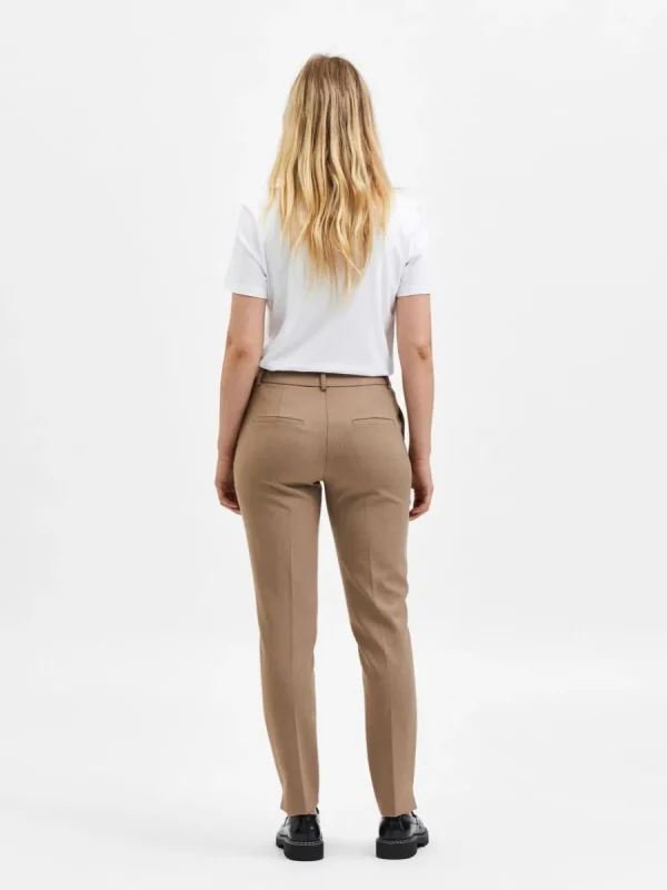 SELECTED VÄVD BYXOR Brown Hot