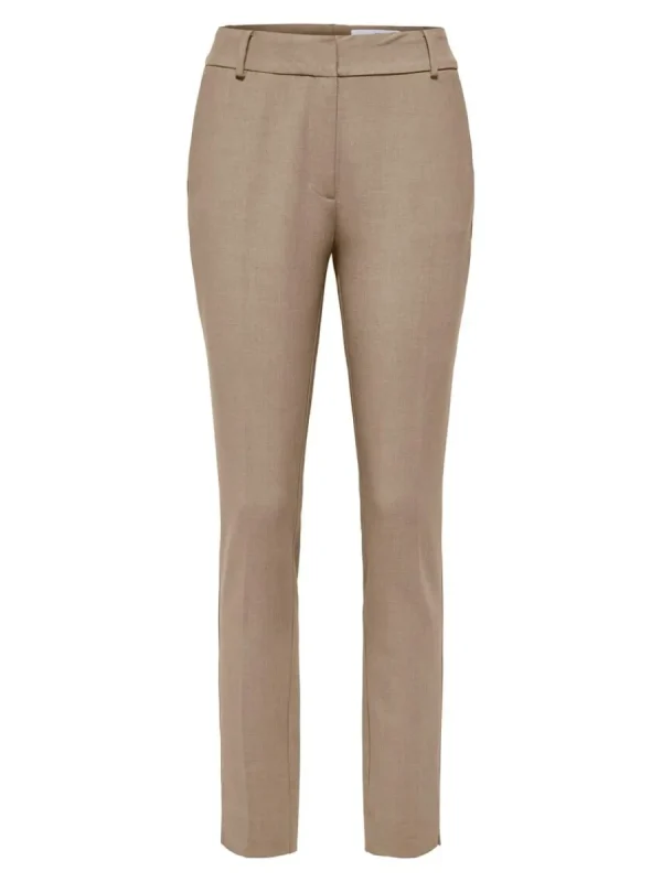 SELECTED VÄVD BYXOR Brown Hot