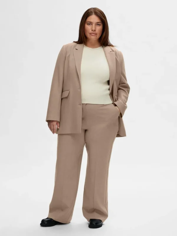 SELECTED VÄVD BYXOR Brown Best Sale