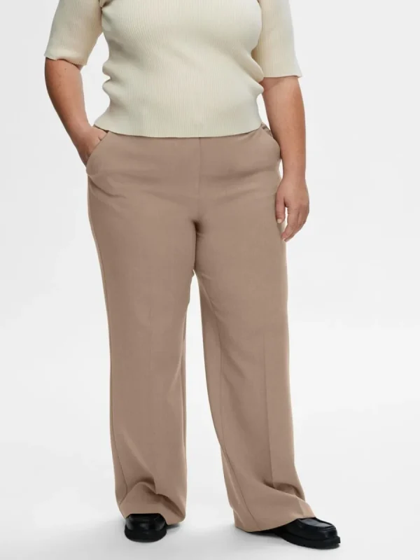 SELECTED VÄVD BYXOR Brown Best Sale