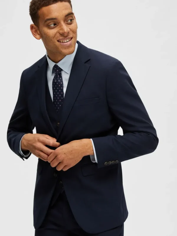 SELECTED VÄVD KAVAJ Blue Store
