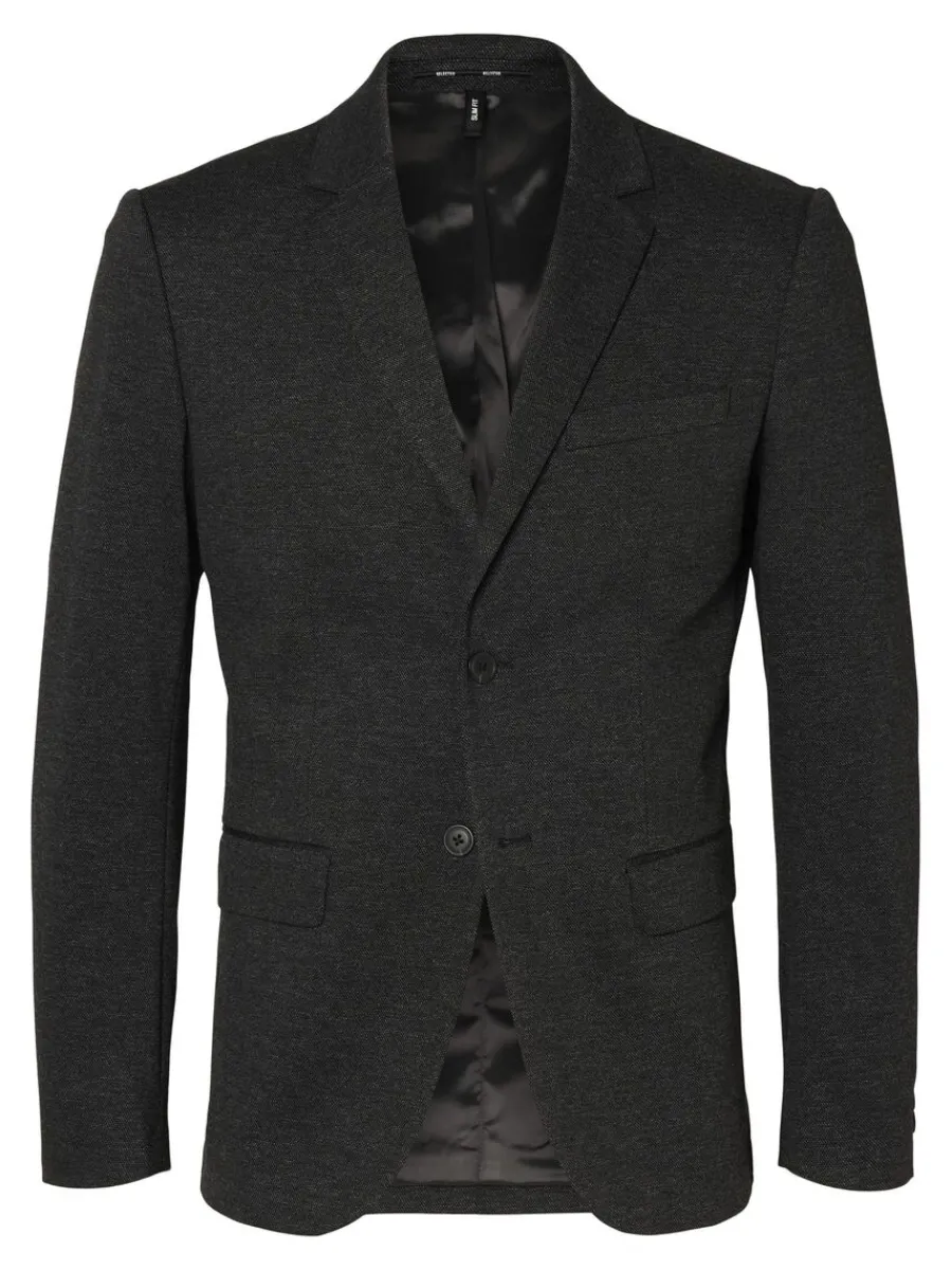 vvd_slim_fit_kavaj_4.webp SELECTED VÄVD SLIM FIT KAVAJ Grey Hot