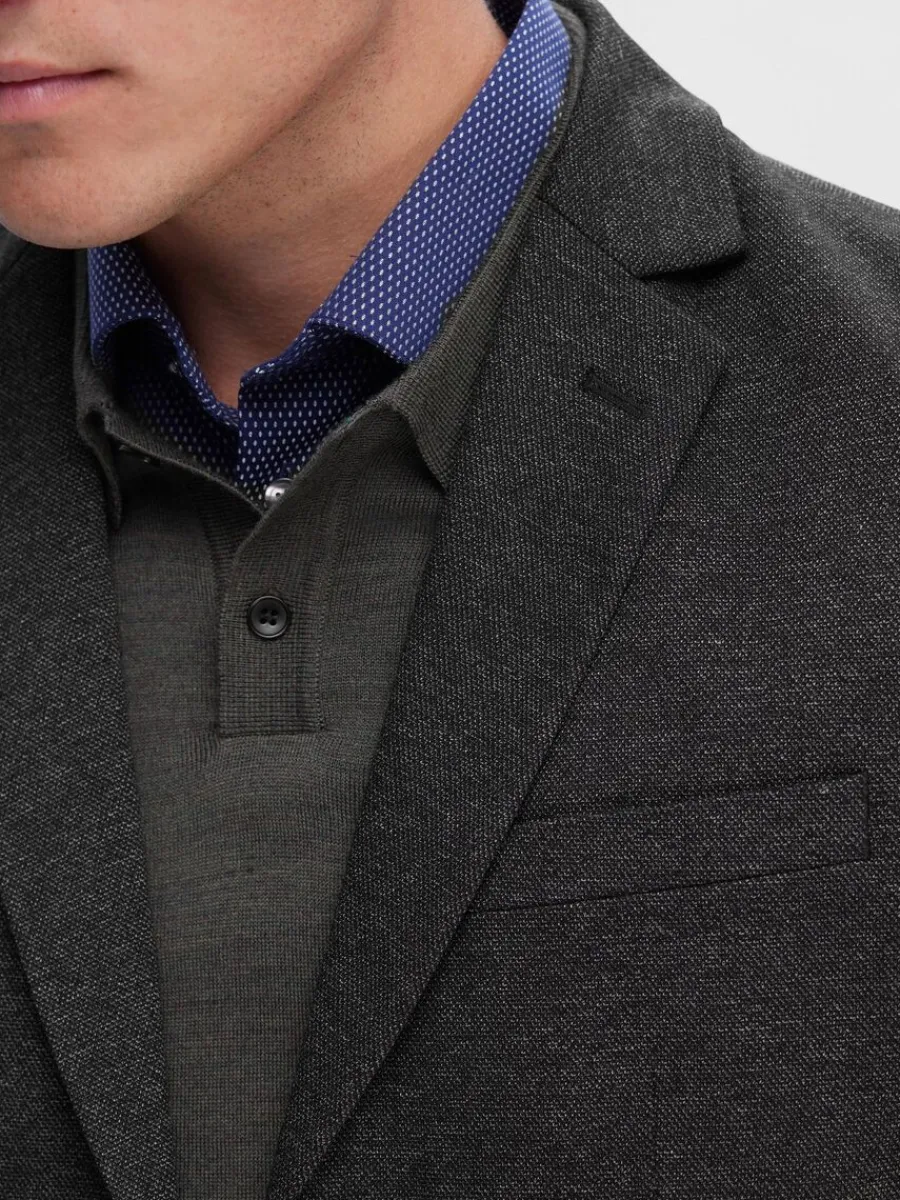 vvd_slim_fit_kavaj_5.webp SELECTED VÄVD SLIM FIT KAVAJ Grey Hot