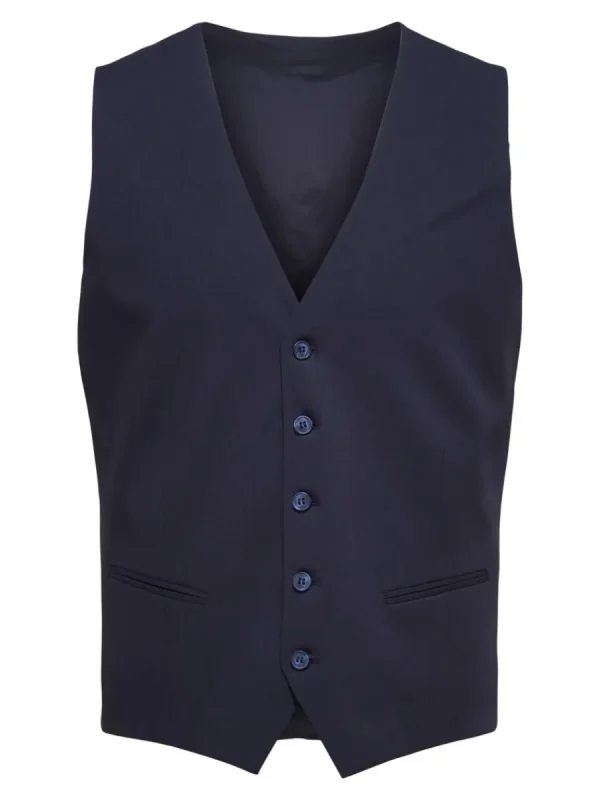 SELECTED VÄVD VÄST Blue Cheap