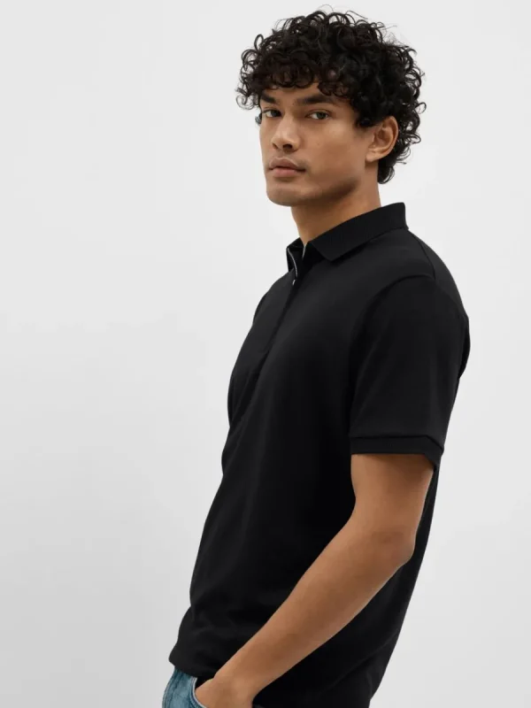 SELECTED ZIPPER PIKÉTRÖJA Black Outlet