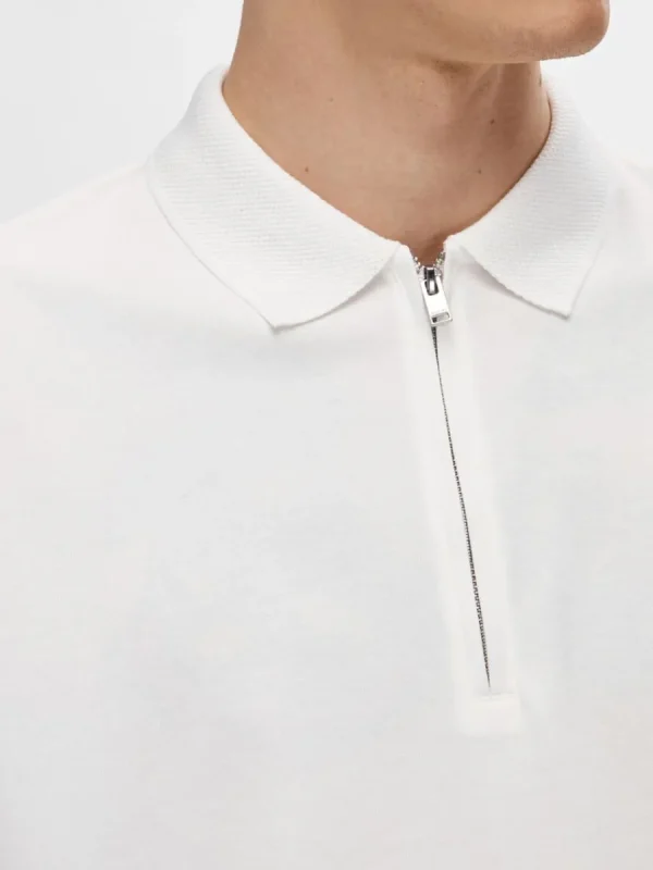 SELECTED ZIPPER PIKÉTRÖJA White Clearance